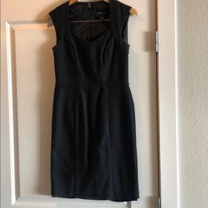 Black cap sleeve dress